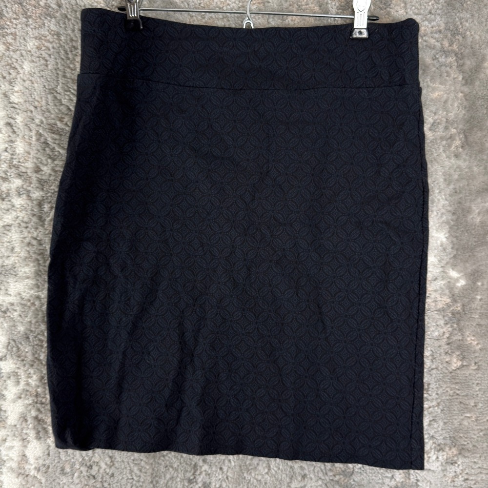 Margaret M Sz XL Slimming Pant Textured Knit Pencil Skirt Black Sleeveless Women